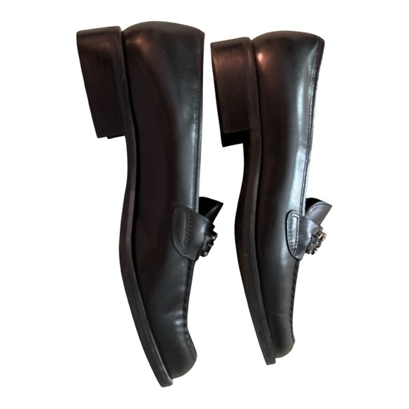 Franco Sarto Black Slip-On Loafers with Metal Details size 6.5M Leather. - Picture 6 of 9